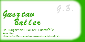 gusztav baller business card